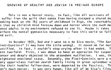 Growing Up Wealthy and Jewish in Pre-War Europe