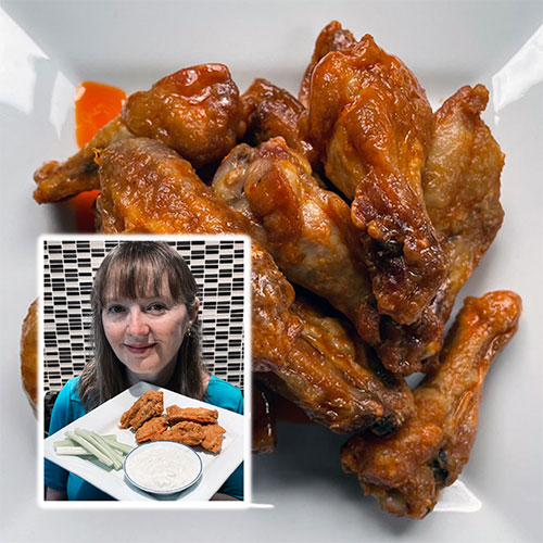 Lesleigh Landry and chicken wings